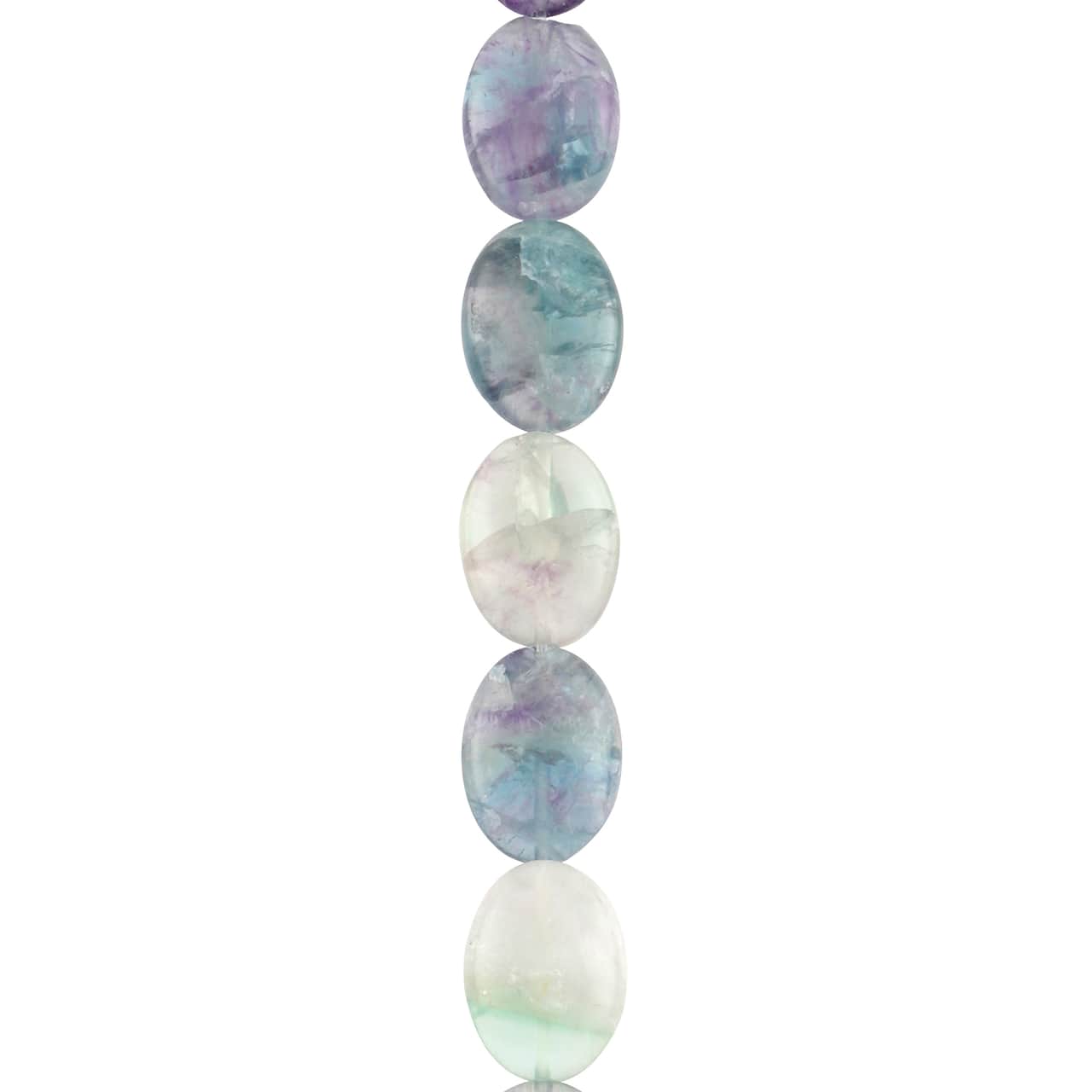 12 Pack: Fluorite Oval Beads, 18mm by Bead Landing™